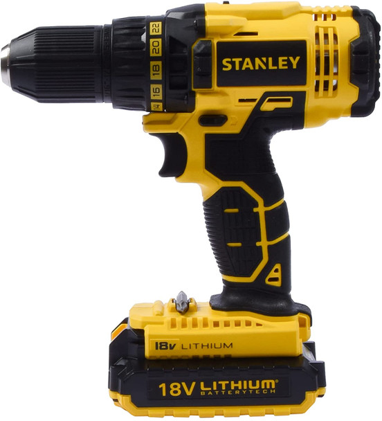 STANLEY 18V 1.5Ah Li Ion Hammer Drill Kit Box SCD20S2K B5