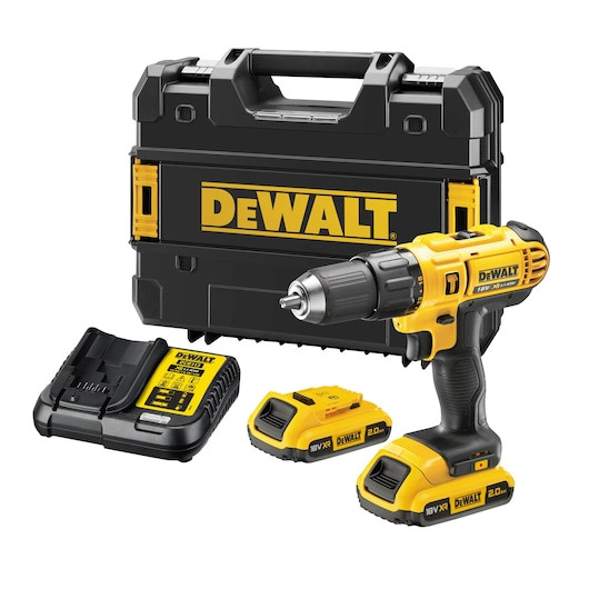 Dewalt CORDLESS HAMMER DRILL 18V 13mm ( 2BATTERY 2Ah & charger ) DCD776D2T-GB