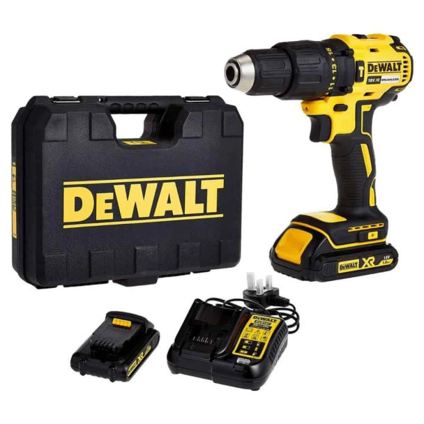 Dewalt CORDLESS HAMMER DRILL 18V 13mm ( 2BATTERY 1.5Ah & charger ) BRUSHLESS DCD778S2-GB