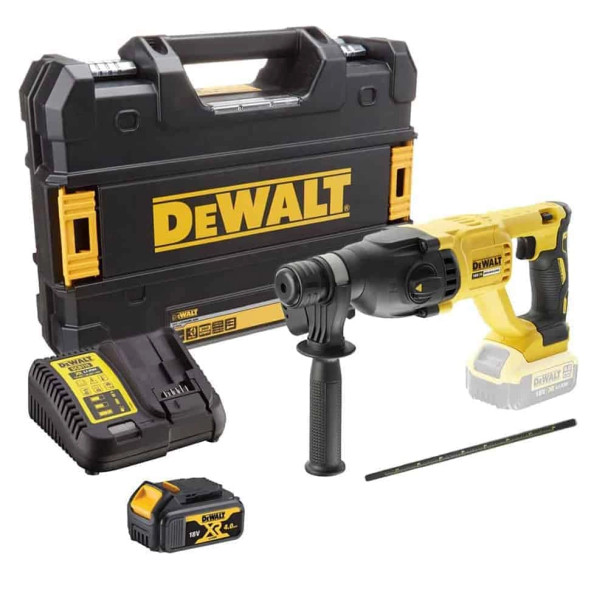 Dewalt CORDLESS ROTARY HAMMER 26 mm 18V SDS-Plus ( 2BATTERY 4AH & charger ) DCH133M1EXP-GB