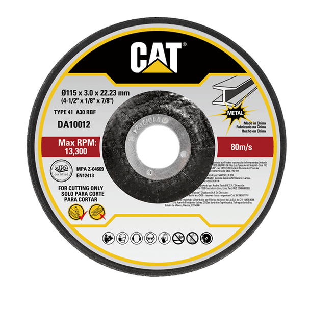 CAT DA10012 115mm Abrasive Grinding Disc Aluminum Oxide
