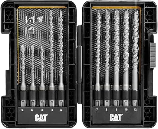 CAT DA03901 10 Piece SDS Plus Masonry Drill Bit Set 5-12mm

