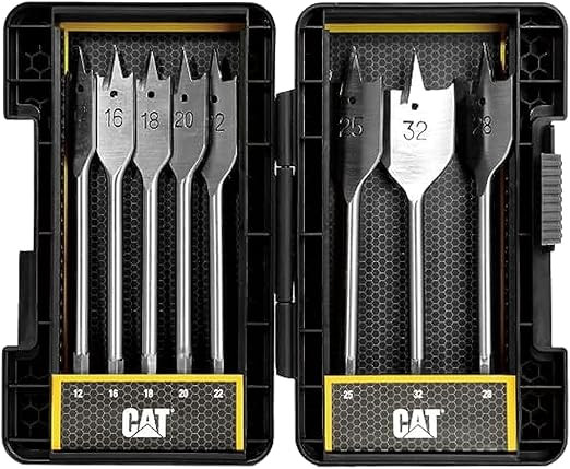 CAT DA05901 8 Piece Spade Wood Drill Bit Set 12-32mm
