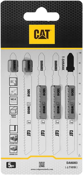 CAT DA06003 T101B Jigsaw Blades 100mm 10tpi Pack of 5
