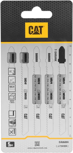 CAT DA06004 T101BR Reverse Tooth Jigsaw Blades 5pk
