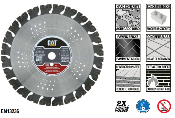 CAT DA33010 230mm 600 Pro K Turbo Diamond Blade
