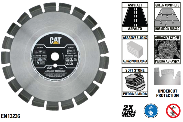 CAT DA34020 350mm 800 Expert Asphalt Blade 15mm Segments

