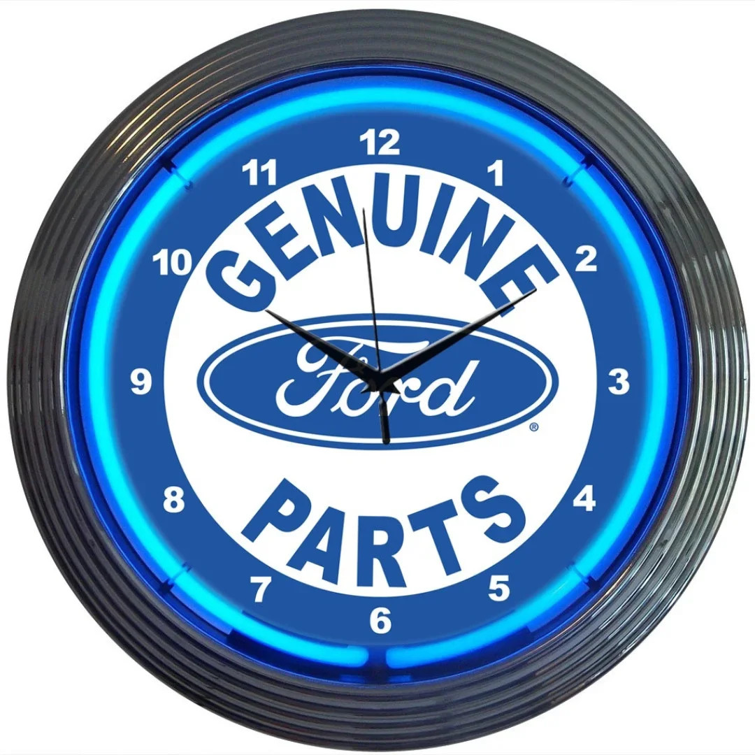 Neonetics 15-Inch Ford Genuine Parts Neon Clock - Thumbnail 4