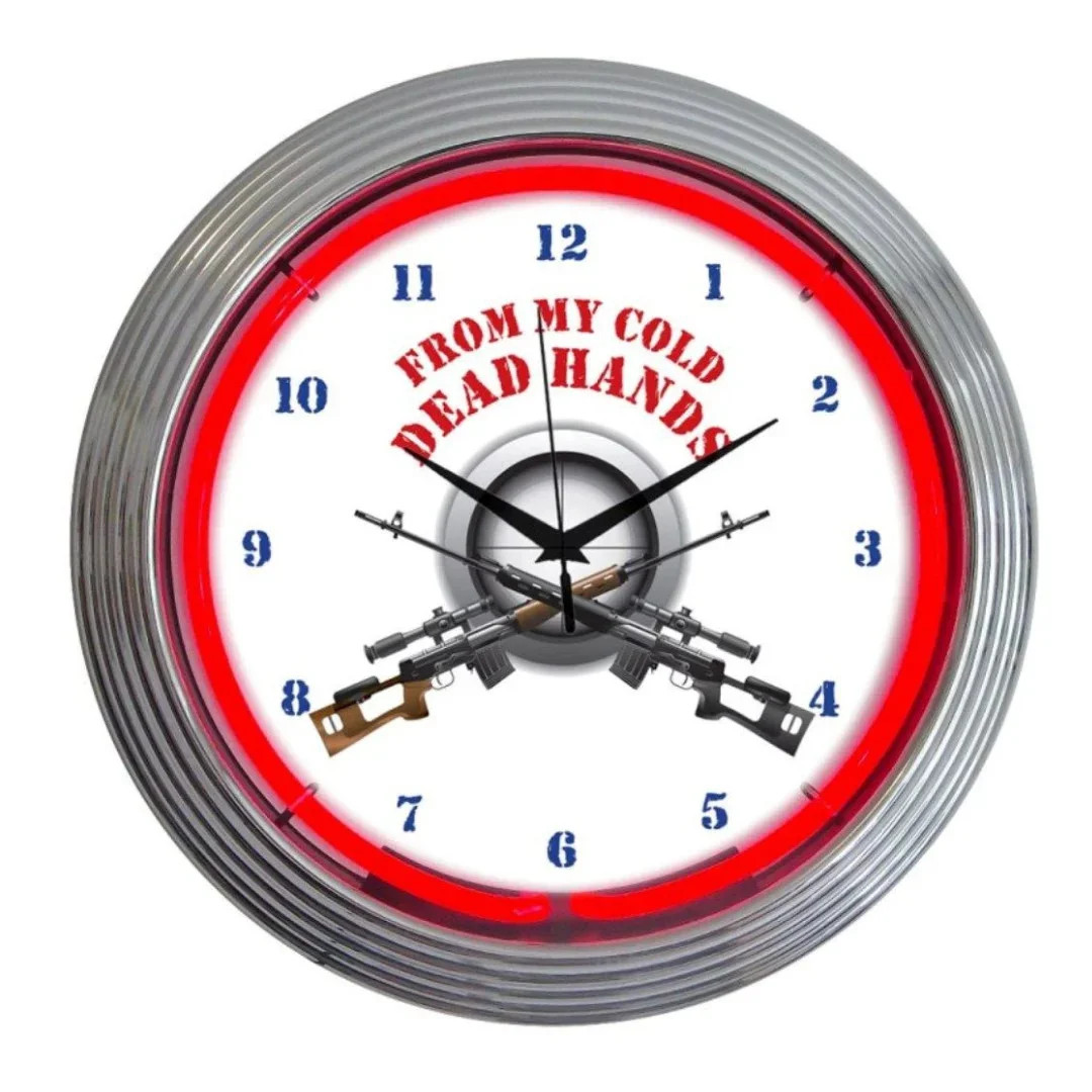 Neonetics From My Cold Dead Hands Neon Clock - Thumbnail 2