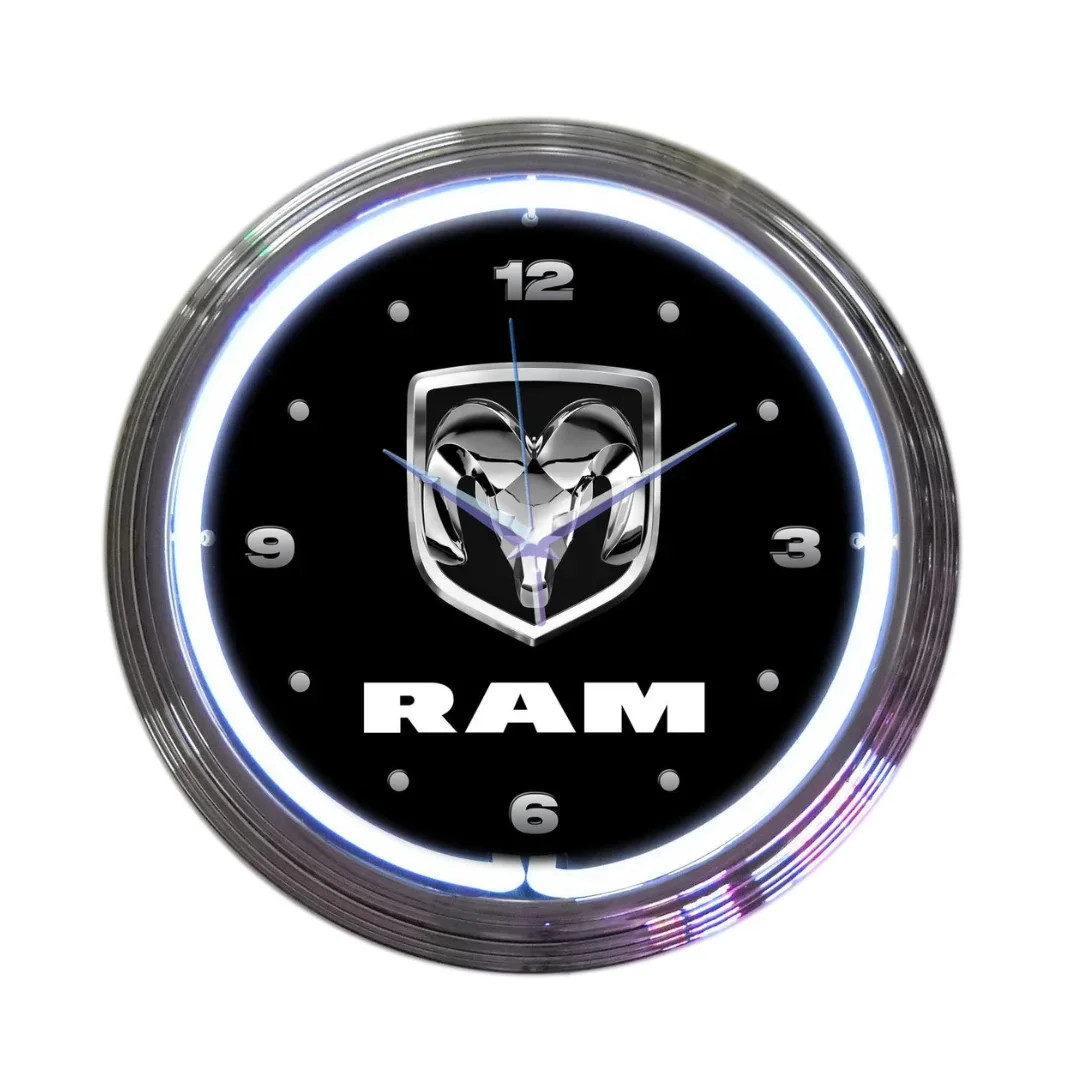 Neonetics 15-Inch Ram Neon Clock - Thumbnail 2