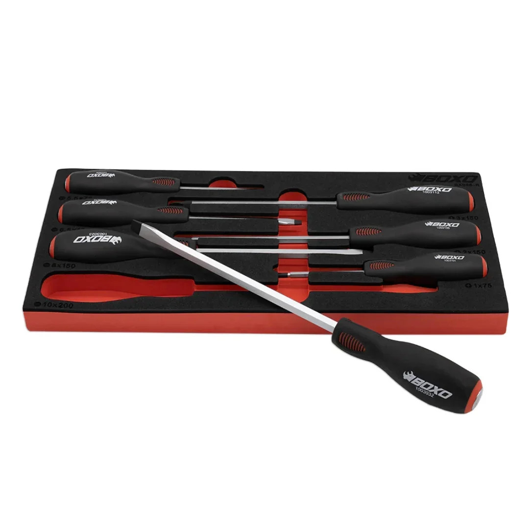 Boxo BX096-R 7 Pc Pound Through Screwdriver Set | JMC