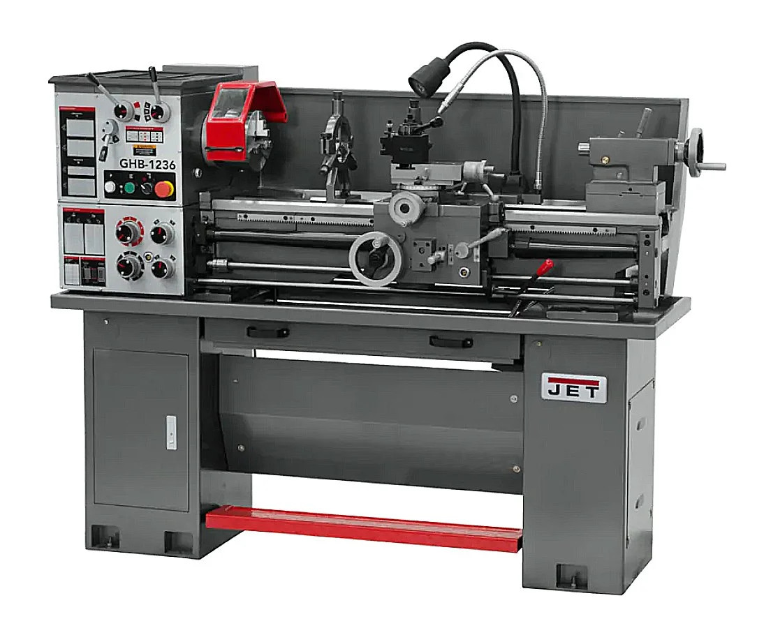 JET Tools GHB-1236 Geared Head Bench Lathe W/Newall DP700 in Jet