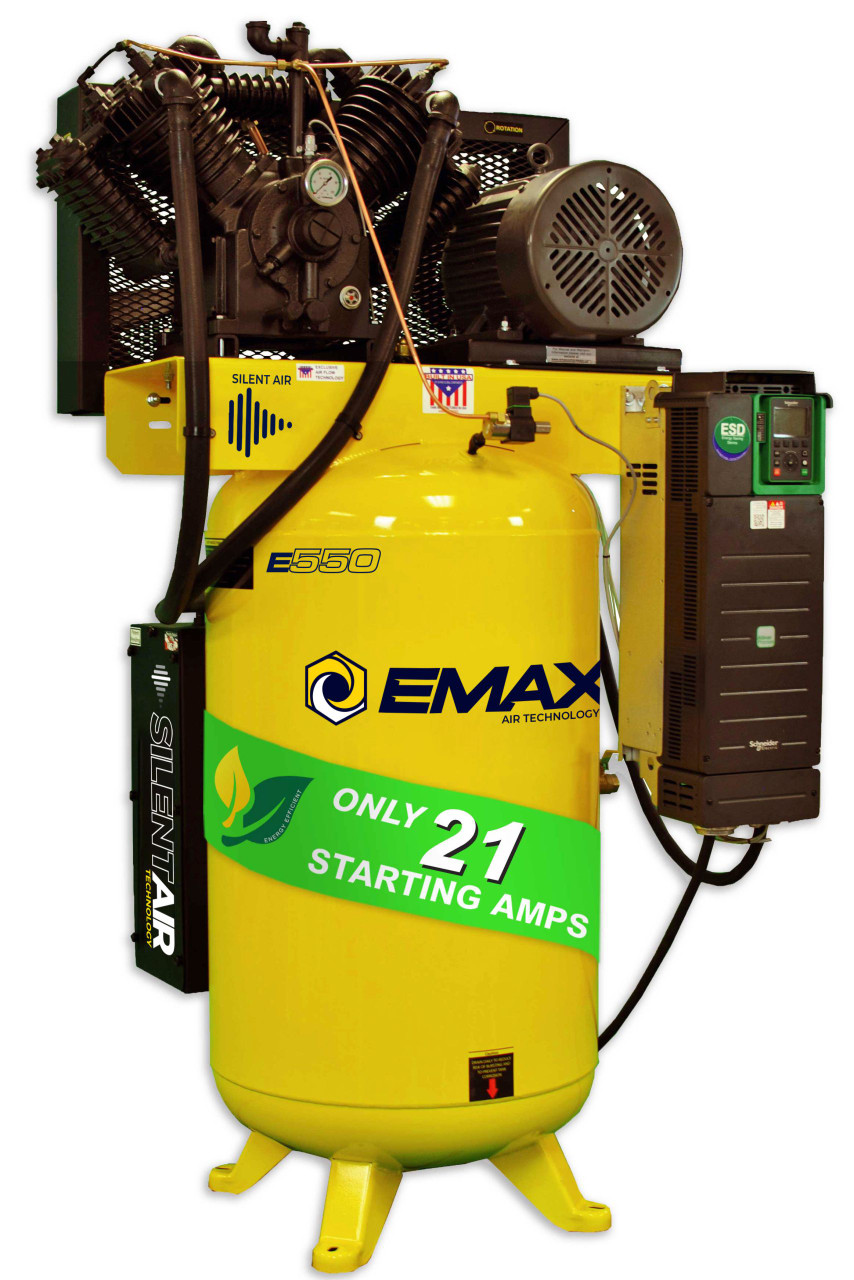 EMAX Industrial Plus Silent 7.5HP 80 gallon Variable speed single