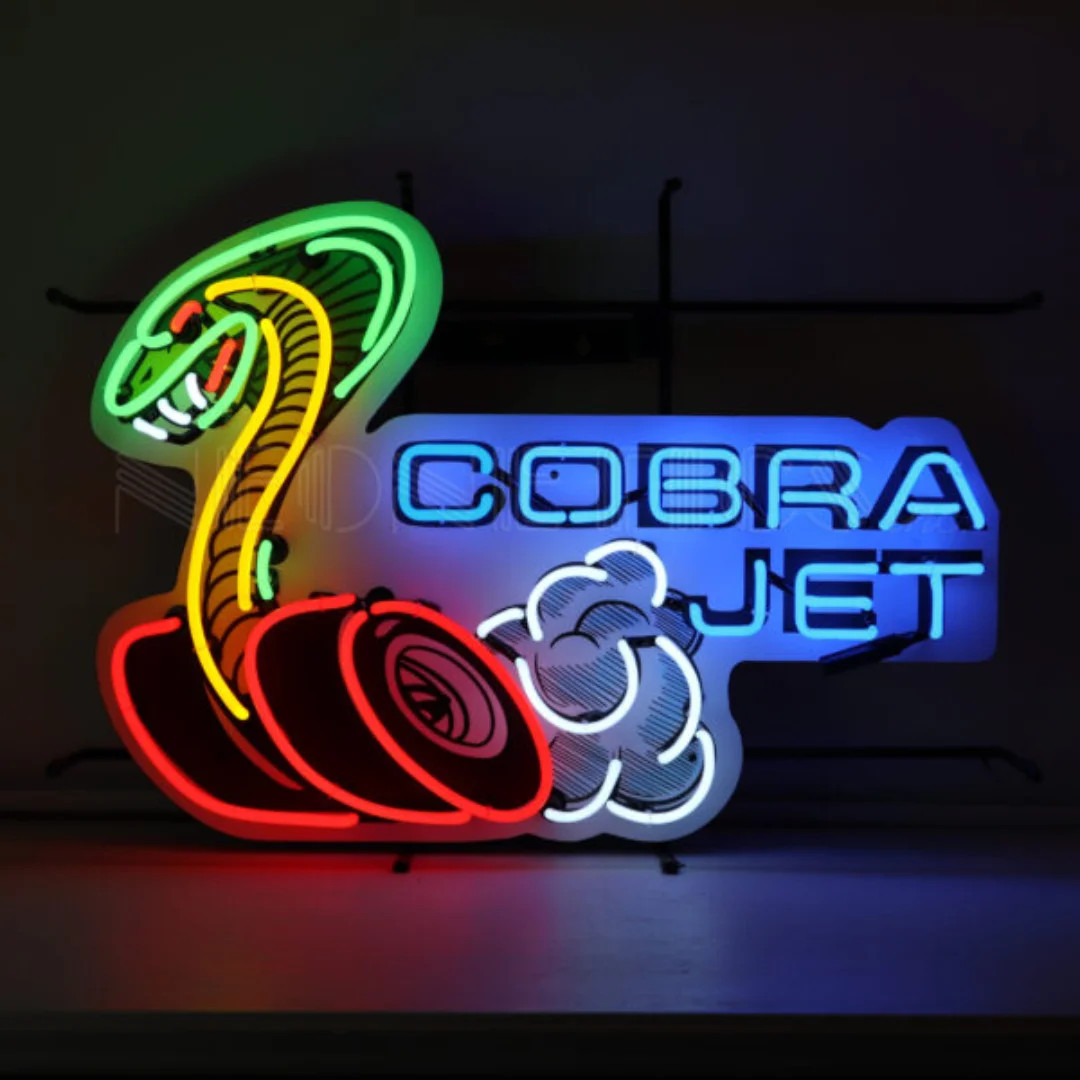 稀少! COBRA ネオン サイン 看板 Neonetics 5CBJET Ford Cobra Jet Neon Sign