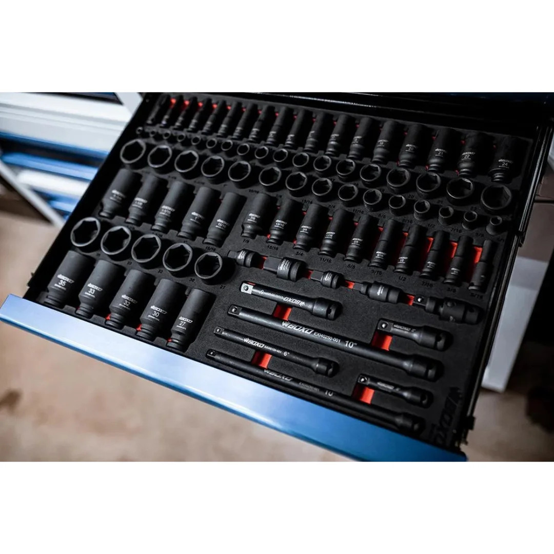 BOZLESセット Kobalt 277-Piece Standard (SAE) and Metric Polished Chrome