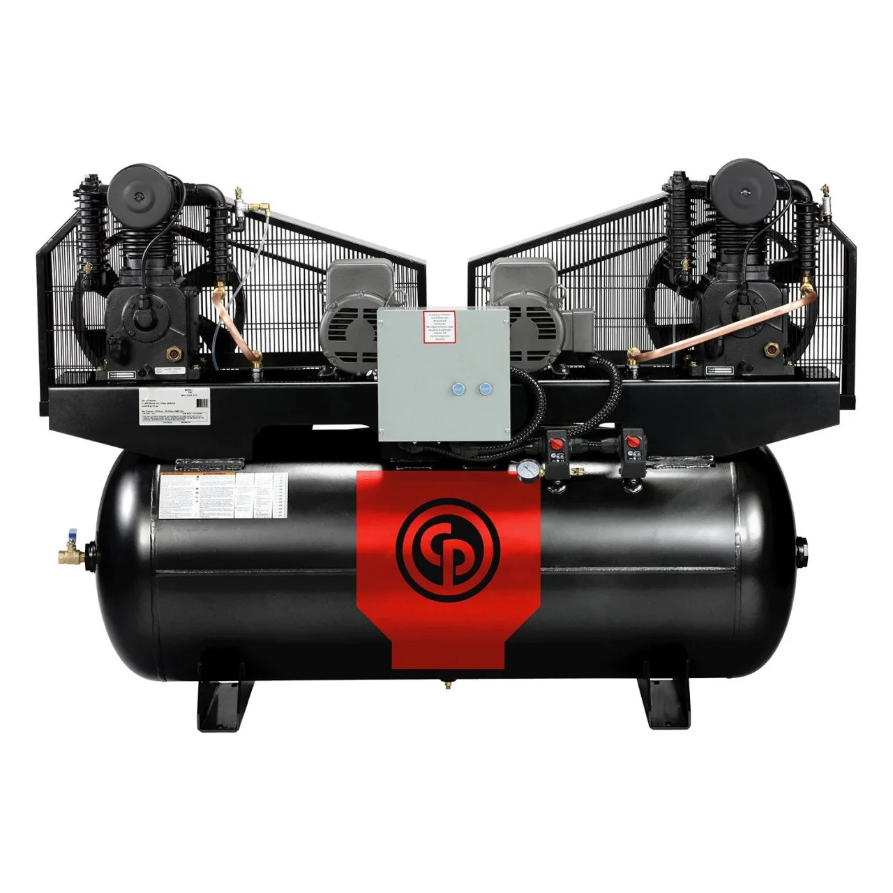 C20 Compressor Chicago Pneumatic RCP-C20203D4 Iron Series Two Stage Electric Duplex ...