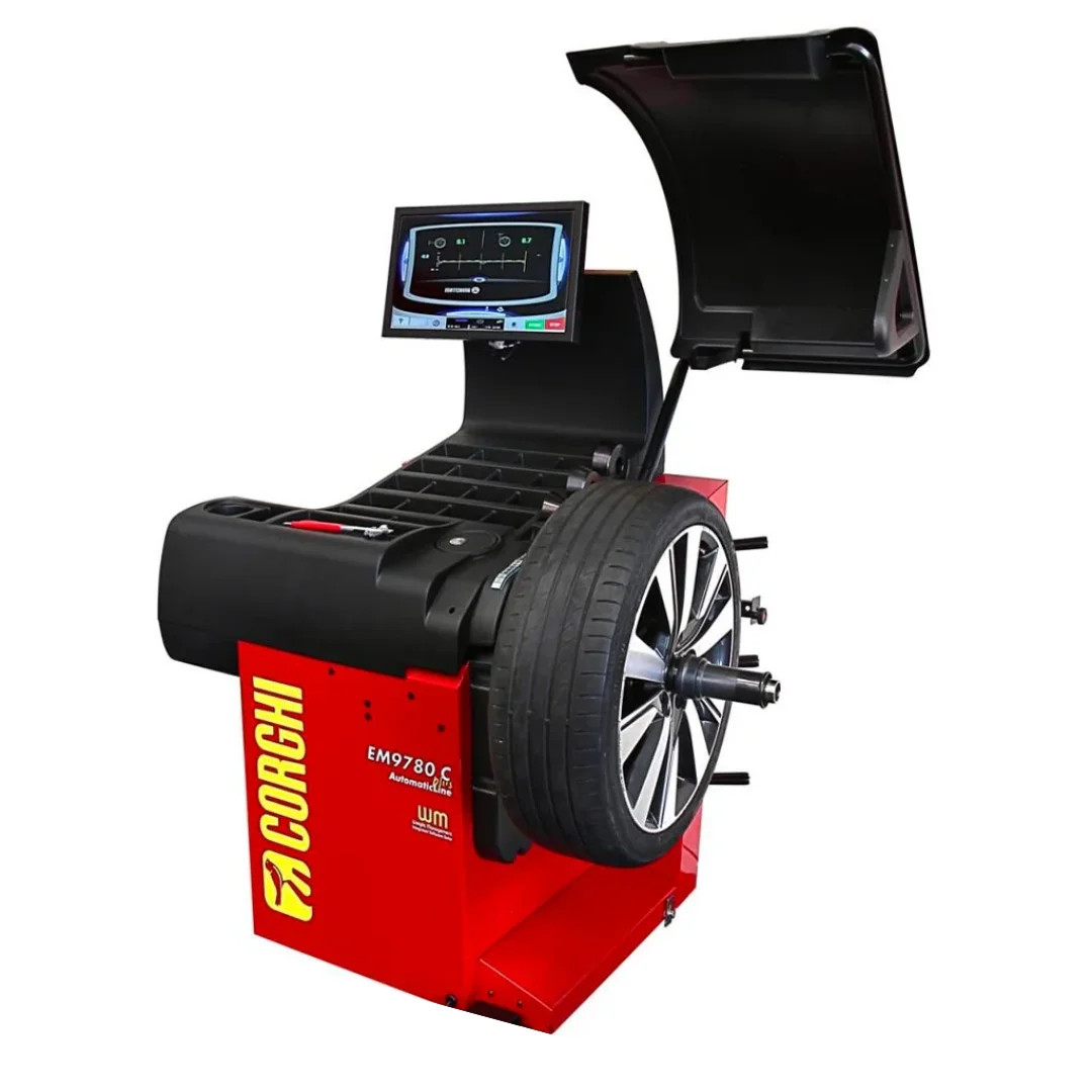 Corghi EM9780-C 3D Balancer Close & Go Auto locking Opt Diagnostics