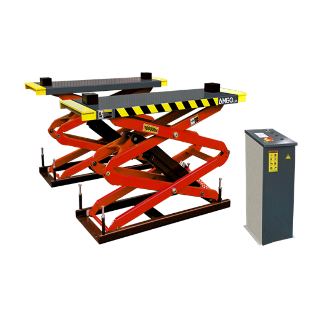 AMGO Hydraulics XL-10F 10000 Lbs Flush Mount Full Rise Scissors Lift