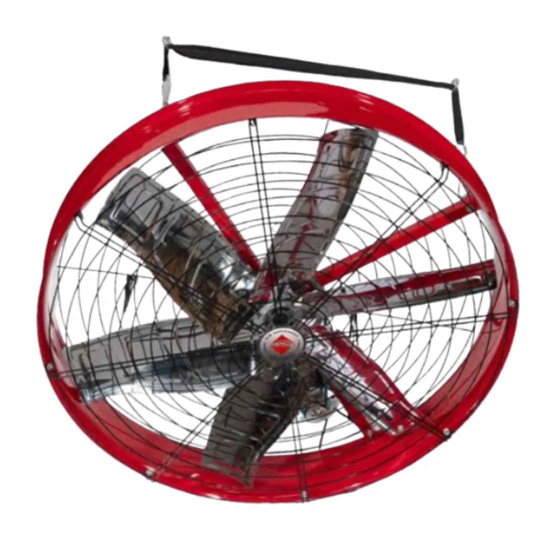 Lanair AirMobile 59 In Variable Speed Floor Fan. 220V Red Foils