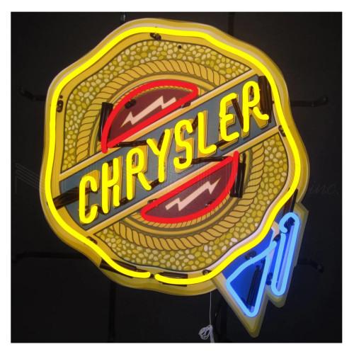 Neonetics 5CRYBK Chrysler Badge Neon Sign With Backing