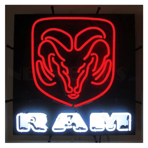 Neonetics 5RAMBK Ram Red Neon Sign With Backing
