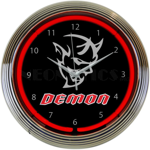 Neonetics 8DEMON Dodge Srt Demon Red Neon Clock
