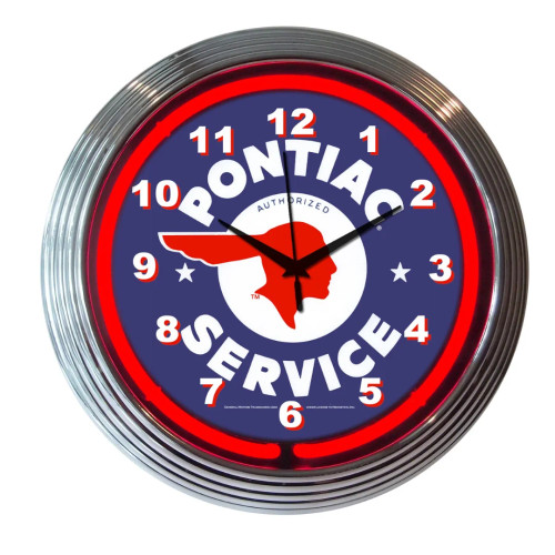 Neonetics 8PONTI Gm Pontiac Service Neon Clock