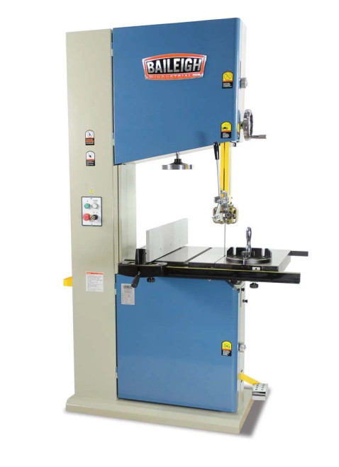 Baileigh WBS-22 5 hp 220V Single Phase 22in. Industrial Wood Working Vertical Bandsaw 23in. x 30in. Table Size