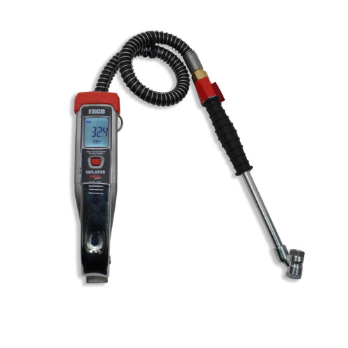 Esco 10962 Tire Inflator - Compact Digital LCD Gauge w/ Dual Angle Chuck and 20 Inch Hose