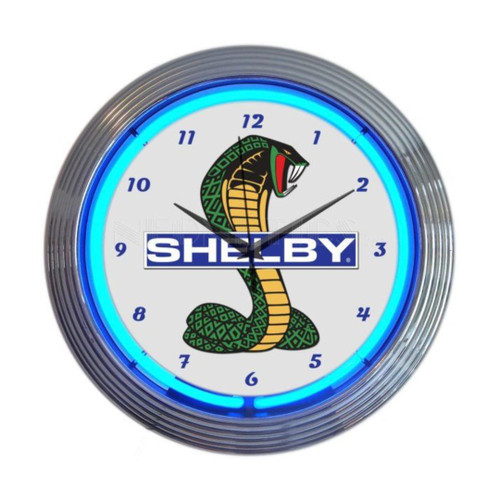 Neonetics 8SHLBY Shelby Cobra Ford Olp Mustang Neon Clock