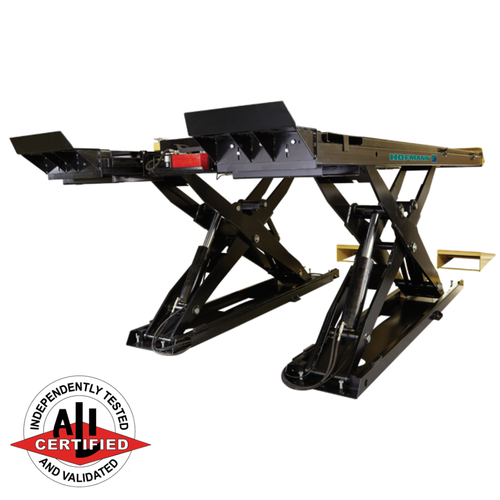 Hofmann EELR709APKG 12K Scissor Alignment Lift w/ 2 Rolling Jacks, Turntables, Roll back kit