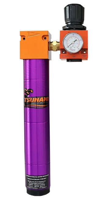 Tsunami Filtration Package #8 - 50 SCFM Water Separator With Regulator (F/R - Filter / Regulator)