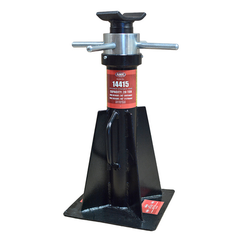AME 14415 20 Ton Locking Jack Stand Min height: 26.18" Max height: 46.06" Single Unit