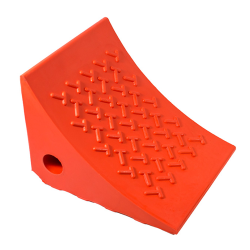 AME 15309 Urethane Wheel Chock, Orange 200mm x 178mm x 150mm