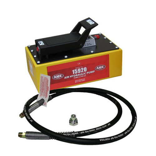 AME 15930C 5 Quart Air Hydraulic Pump with 16100 Hydraulic Hose and 16050 Coupler