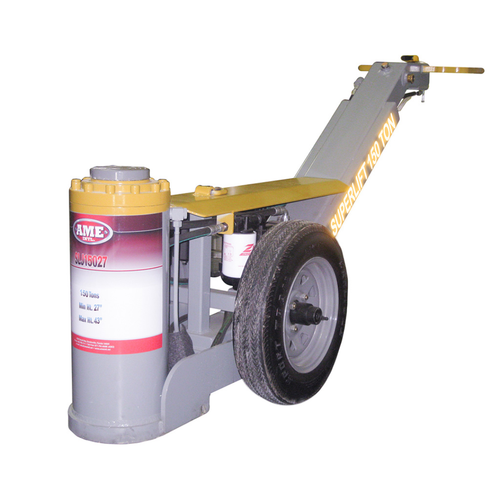 AME SLJ15027 SuperLift Jack 150 Ton Min Height 27" Max Height 43" Ttl Width 29" Frame Length 96" Handle Height 40" Cylinder Base 15" AME SLJ15027 SuperLift Jack 150 Ton Min Height 27" Max Height 43" Ttl Width 29" Frame Length 96" Handle Height 40" Cylinder Base 15"