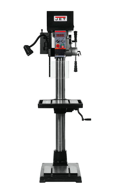 JET Tools The JET JDPE-20EVS-PDF 1-1/4" Drilling Capacity, 2HP, 115V, 1Ph Electronic Variable Speed Drill W/Power Downfeed