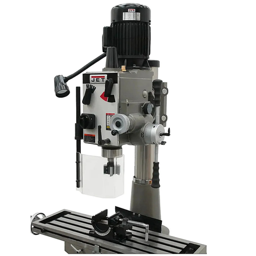 JET Tools JMD-40GHPF Geared Head Mill/Drill W/Power Downfeed & Newall DP700 2-Axis DRO & X-Powerfeed