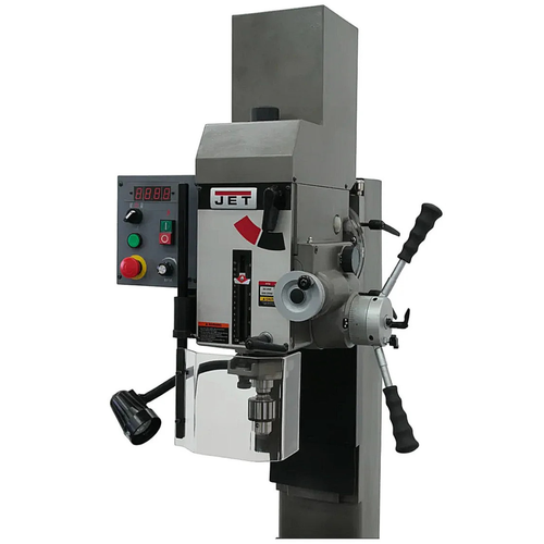 JET Tools JMD-45VSPFT Variable Speed Geared Head Square Column Mill/Drill W/Power Downfeed & Newall DP700 2-Axis DRO & X-Axis Powerfeed