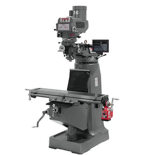 JET Tools JTM-4VS Mill With 3-Axis Newall DP700 DRO (Quill) With X-Axis Powerfeed