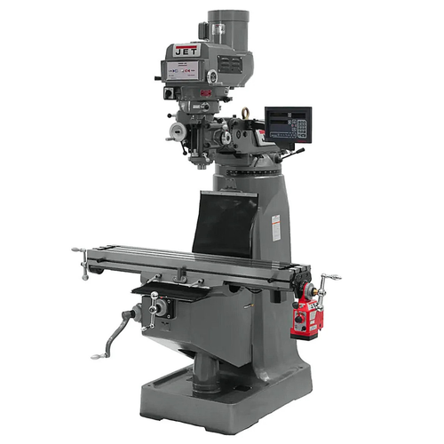 JET Tools JTM-4VS Mill With 3-Axis Newall DP700 DRO (Knee) With X-Axis Powerfeed