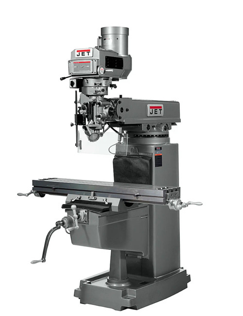 JET Tools JTM-1050VS2 Mill W/ACU-RITE 203 DRO With X-Axis Powerfeed and 8" Riser Block
