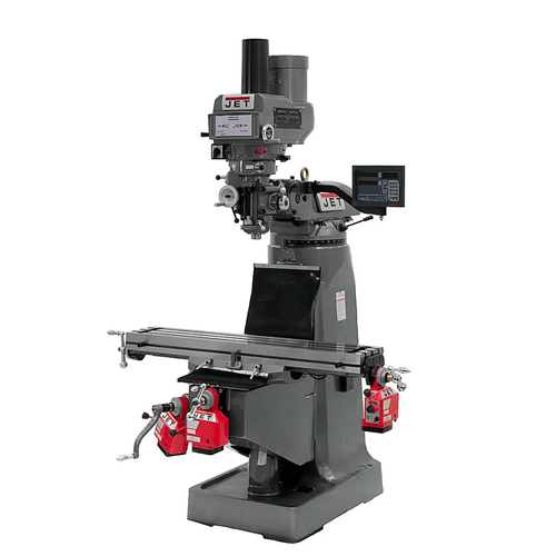 JET Tools JTM-4VS Mill With 3-Axis Newall DP700 DRO (Knee) With X, Y and Z-Axis Powerfeeds & Power Draw Bar