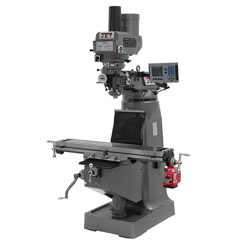 JET Tools JTM-4VS Mill With 3-Axis ACU-RITE 203 DRO (Quill) With X-Axis Powerfeed & Power Draw Bar