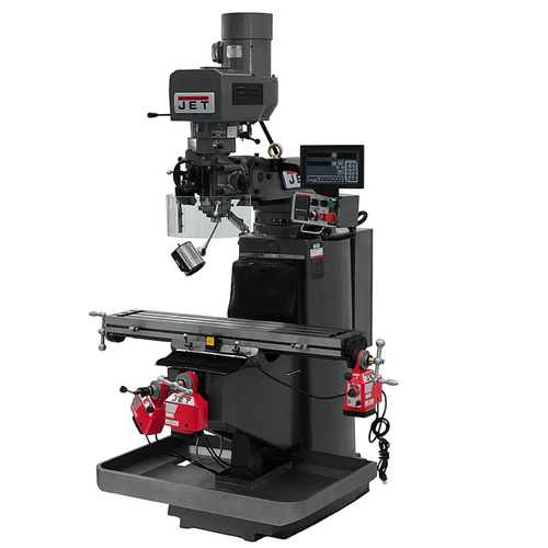 JET Tools JTM-949EVS Mill W/3-Axis Newall DP700 DRO (Quill) With X, Y and Z-Axis Powerfeeds