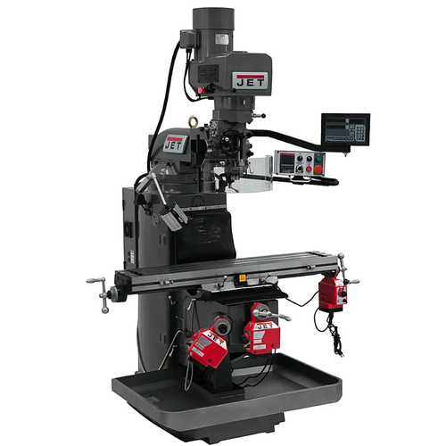 JET Tools JTM-949EVS Mill W/3-Axis Newall DP700 DRO (Quill) With X, Y and Z-Axis Powerfeeds