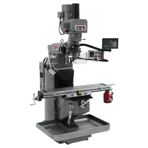 JET Tools JTM-949EVS Mill W/3-Axis Newall DP700 DRO (Quill) W/X-Axis Powerfeed and Air Powered Draw Bar