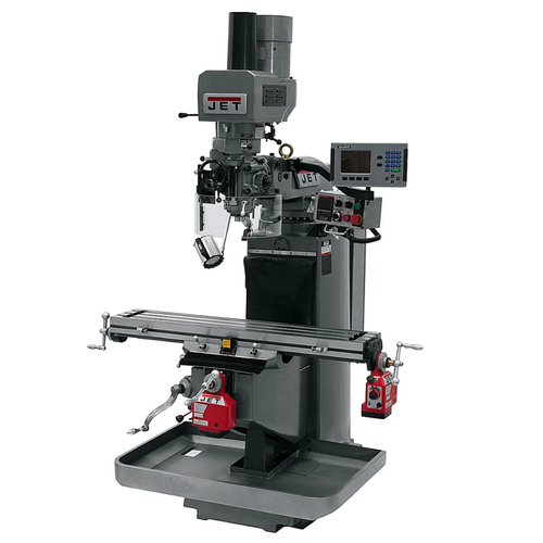 JET Tools JTM-949EVS Mill With 3-Axis Acu-Rite 203 DRO (Knee) W/X and Y-Axis Powerfeeds and Air Powered Draw Bar 