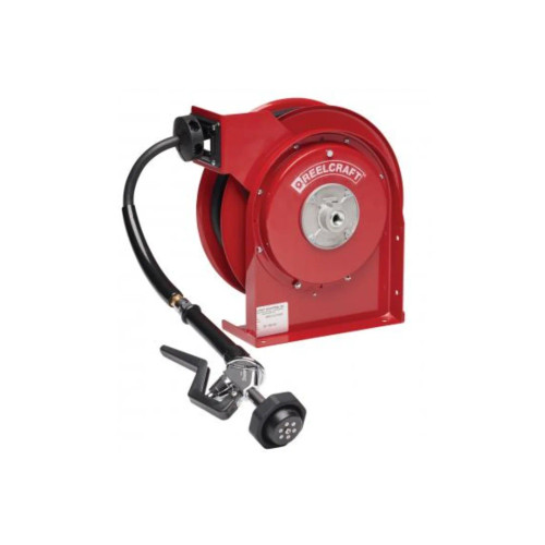 Reelcraft 5635 OLPSW5 Spring Retractable Pre-Rinse Reel, 3/8" x 35', 250 Psi, Water Hose Included