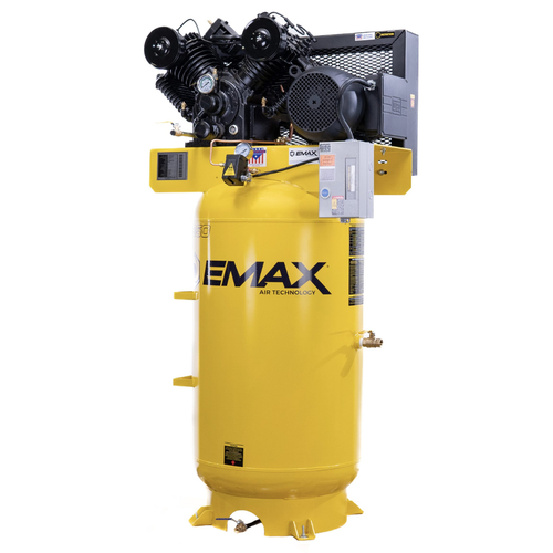 EMAX Industrial 7.5 HP 1-Phase 2 Stage 80 gal.Vertical Stationary Electric Air Compressor